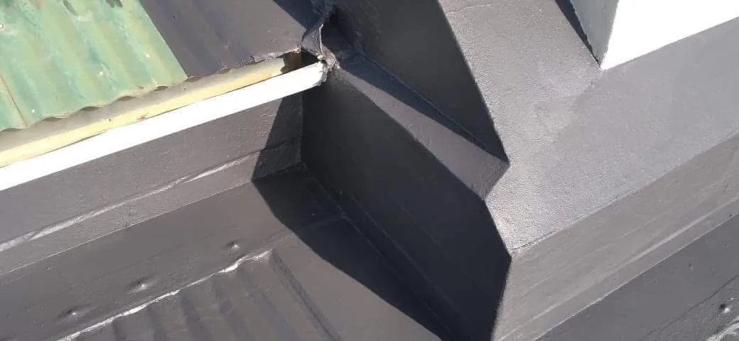 Roof membrane application on a Wellington home